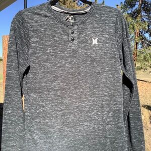 Hurley Long Sleeve Kids Shirt Dark Gray Size XL Boys